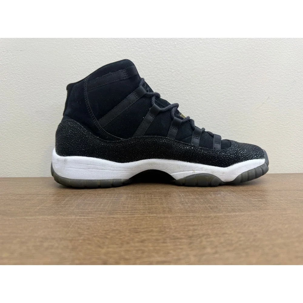 Jordan 11 Retro Heiress Stingray Womens 11 Black Good 852625-030 Sneakers